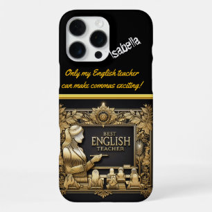 Funda Para iPhone 16 Pro Max Honrar a un profesor de inglés dedicado