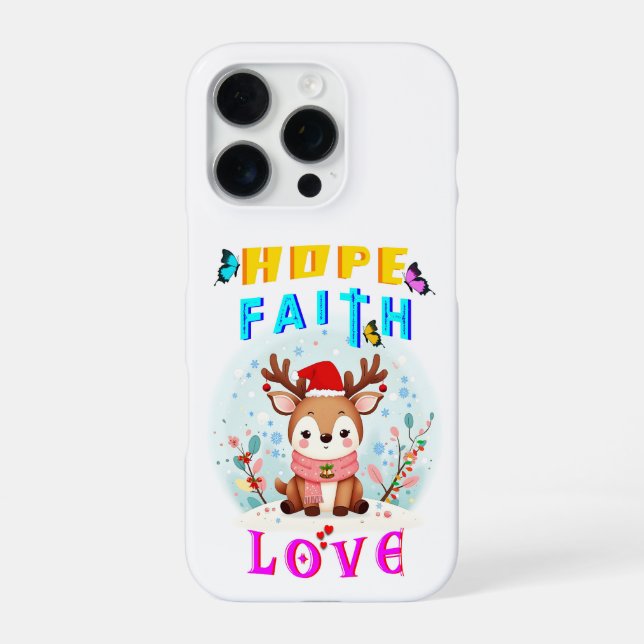 Funda Para iPhone Hope Faith Love (Reverso)