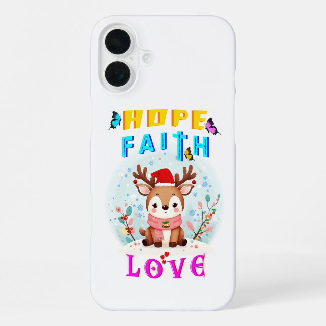 Funda Para iPhone Hope Faith Love (Reverso )