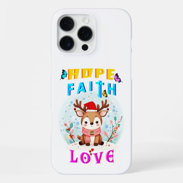 Funda Para iPhone Hope Faith Love (Reverso )