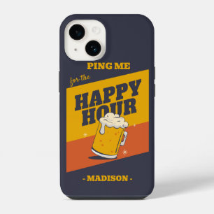 Funda Para iPhone 14 Hora feliz de texto de personalizado