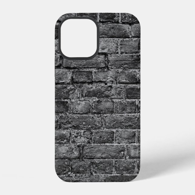 Funda Para iPhone horizontal part of black painted brick wallwall,br (Reverso )