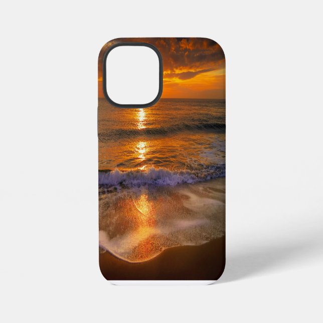 Funda Para iPhone Horizonte del Océano Dorado (Reverso )