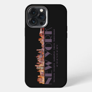 Funda Para iPhone 13 Pro Max Horizonte urbano de la ciudad de Nueva York. Barri