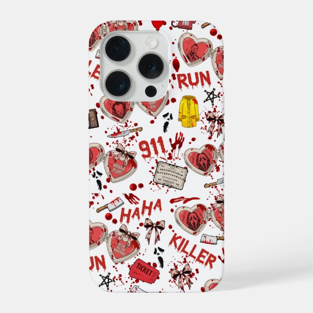 Funda Para iPhone Horror Movie Blood Splatter Phone Case (Reverso )