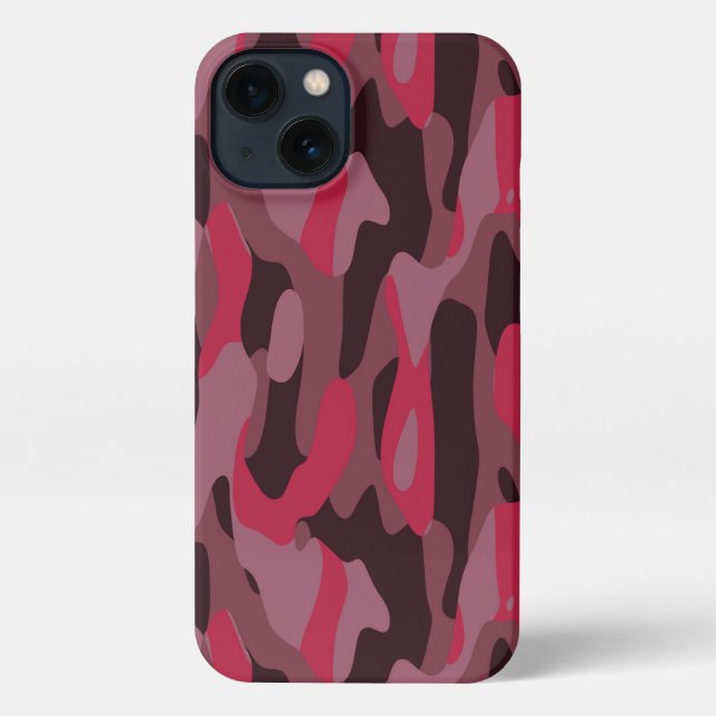 Funda Para iPhone Hot pink and Burgundy Camo (Reverso )