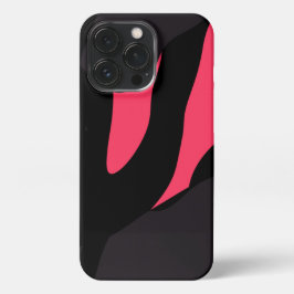 Funda Para iPhone 13 Pro Hot pink, gray and black Camo abstract