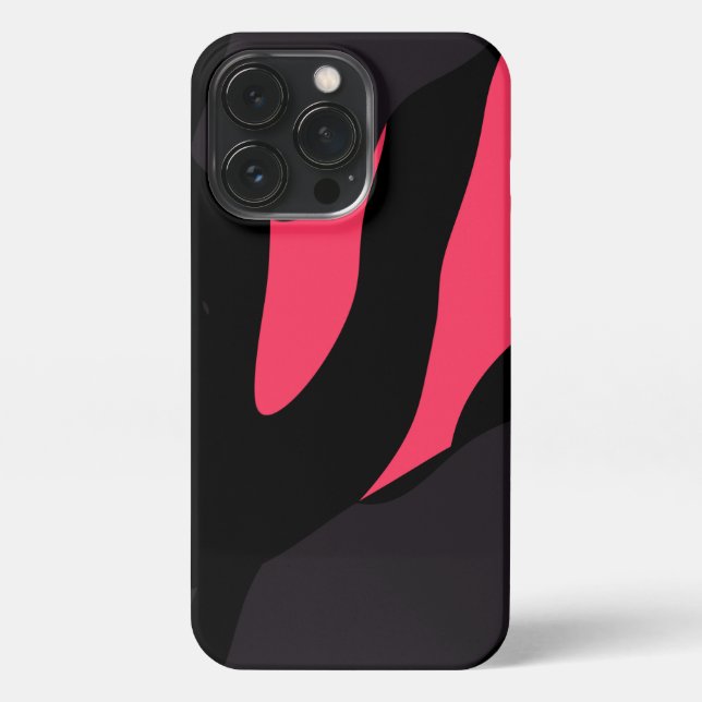 Funda Para iPhone Hot pink, gray and black Camo abstract (Reverso)