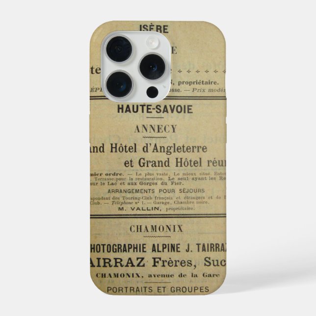 Funda Para iPhone Hotel Francés Antiguo Caso (Reverso )