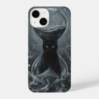 Funda Para iPhone 14 Hourglass eterno: El gato negro del tiempo