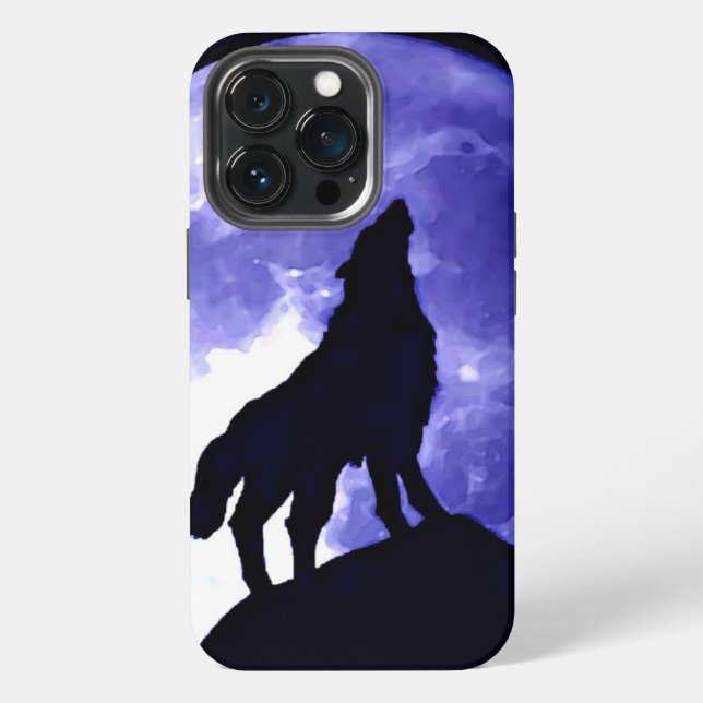 Funda Para iPhone Howling Wolf & Fullmoon (Reverso )