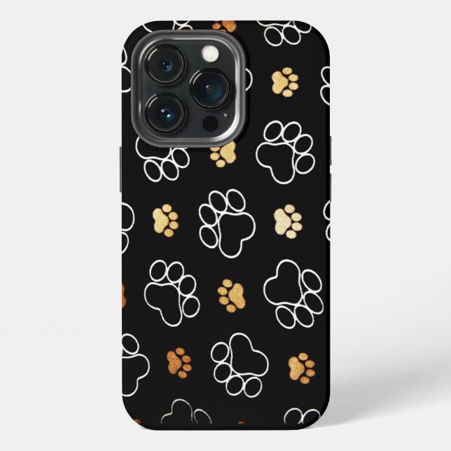 Funda Para iPhone Huellas de Pata de Perro (Reverso )