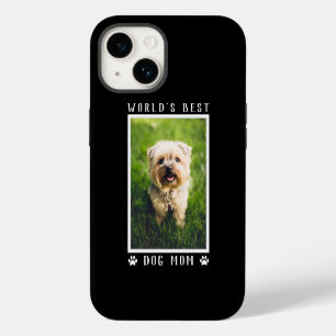 Funda Para iPhone 14 Huellas de patas de la mejor mamá de perros del mu