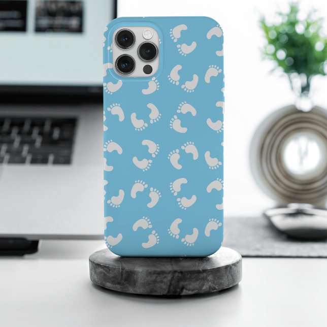 Funda Para iPhone Huellas para bebés, pies para bebés, pasos, azul,  (Subido por el creador)