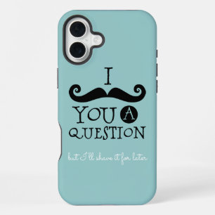 Funda Para iPhone 16 Plus Humor Bigote Azul Huevo de Robin Negro