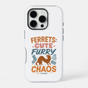 Funda Para iPhone 16 Pro Hurones: Lindos, Peludos, Caos