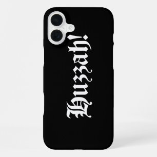Funda Para iPhone 16 Plus ¡Hurra! {Tipografía Medieval}