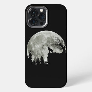 Funda Para iPhone 13 Pro Max Husky se para en la montaña luna espeluznante de H