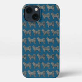 Husky Siberian Cute Dog Silhouette Blue