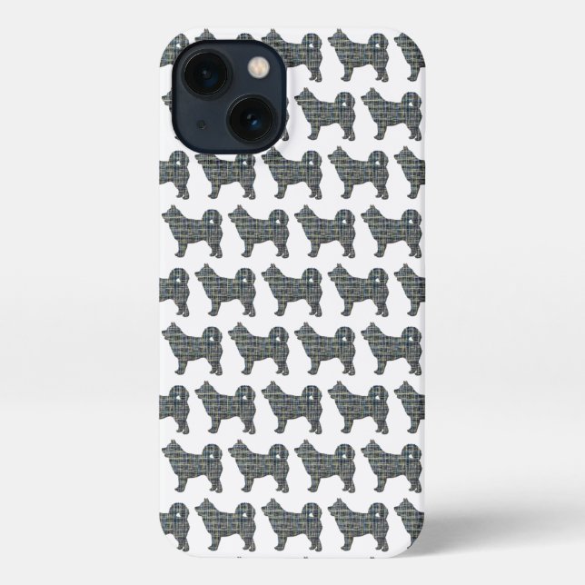 Funda Para iPhone Husky Siberian Cute Perro Silhouette White (Reverso )