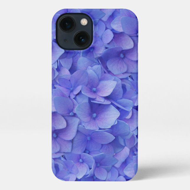 Funda Para iPhone Hydrangea Blue (Reverso )
