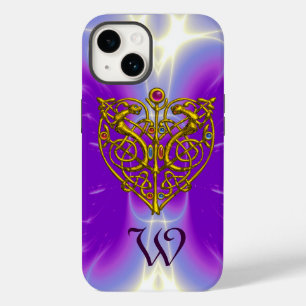 Funda Para iPhone 14 HYPER VALENTINE MONOGRAM Combustible rosa Púrpura