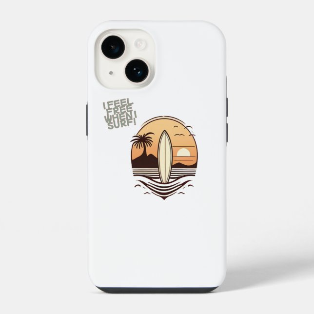 Funda Para iPhone i feel free when i surf  (Reverso )