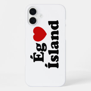 Funda Para iPhone 16 Plus I Heart (Love) Islandia [Ég Elska Ísland] Islandés