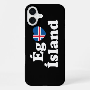 Funda Para iPhone 16 Plus I Heart (Love) Islandia [Ég Elska Ísland] Islandés