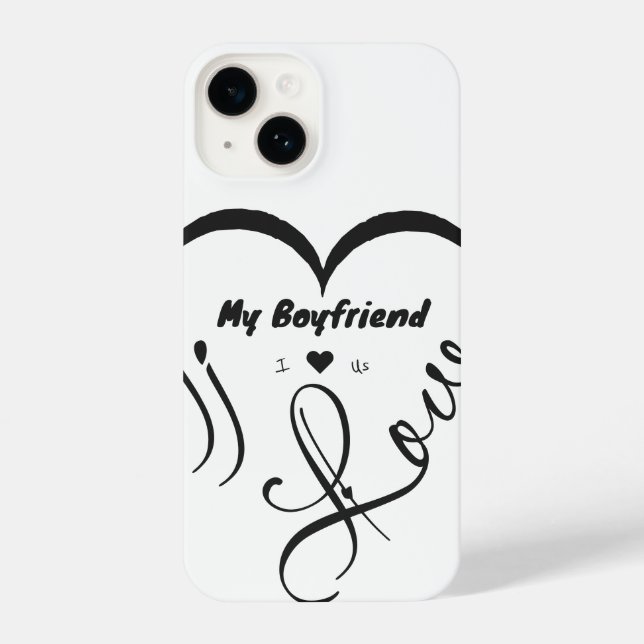 Funda Para iPhone I Love My Boyfriend I ♥ Us (Reverso )
