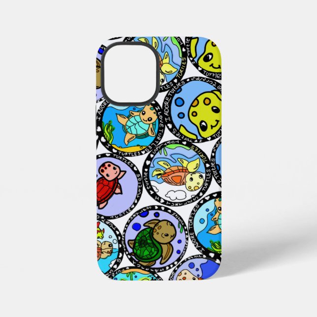Funda Para iPhone I love turtles phone case (Reverso )