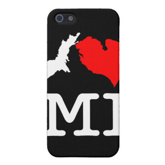 Funda Para iPhone 5 I ♥ MI (corazón Michigan) caja de iPod de I/del