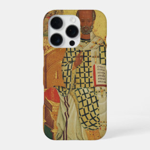 Funda Para iPhone 16 Pro Icono ortodoxo bizantino de San Nicolás de Mira