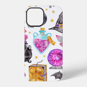 Funda Para iPhone 12 Iconos mágicos de acuarela. Dibujados a mano, gara