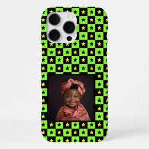Funda Para iPhone 16 Pro Max Ideas de Día del Padre con Borde de Patrón Cuadrad