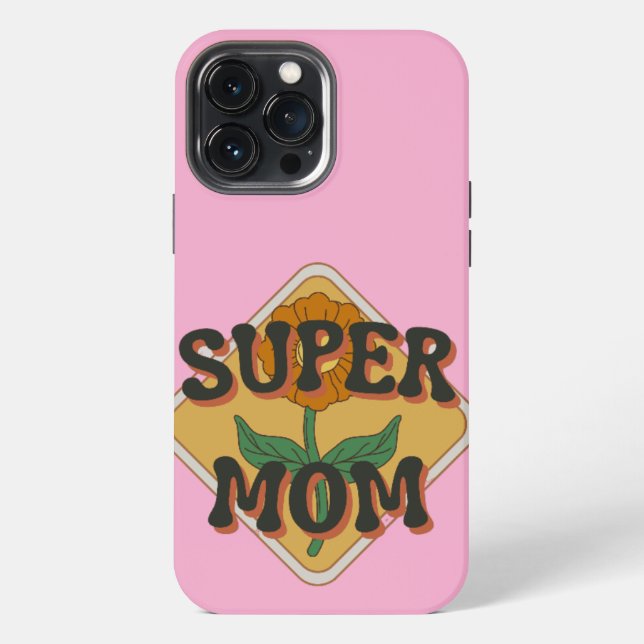 Funda Para iPhone Ideas de Supermamá hermosas (Reverso )
