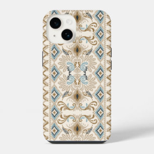 Funda Para iPhone 14 Ikat Chevron Paisley