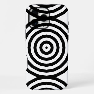 Funda Para iPhone 16 Pro Max Ilusión óptica de círculos concéntricos en blanco