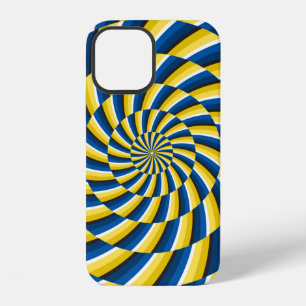 Funda Para iPhone 12 Ilusión óptica de movimiento Fondo vintage. Amaril