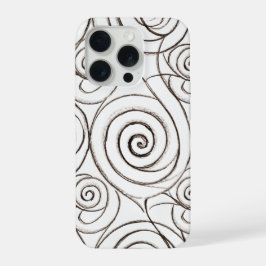 Ilusión óptica de teselación en espiral monocroma