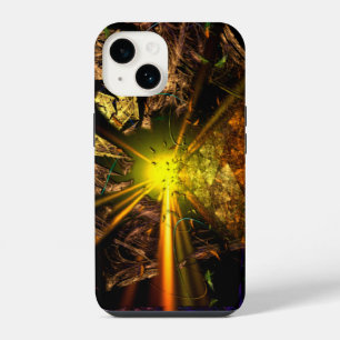 Funda Para iPhone 14 Ilusión óptica fractal en 3D de Machu Picchu