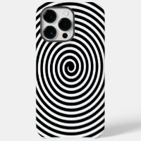 Ilusión óptica minimalista en espiral en blanco y