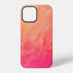 Funda Para iPhone 12 Ilustración abstracta de pincel Bristle rosa, amar