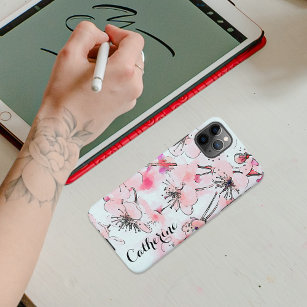 Funda Para iPhone 11Pro Max Ilustracion artístico de flores de cerezo acuarela