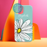 Funda Para iPhone 14 Plus Ilustracion Daisy Floral de moda - amarillo verde<br><div class="desc">Una flor zen y caprichosa,  hipster. Puede agregar su nombre para hacer de esto un elemento personalizado.</div>
