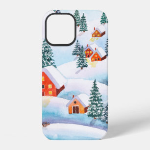 Funda Para iPhone 12 Ilustración de acuarela pintada a mano del inviern
