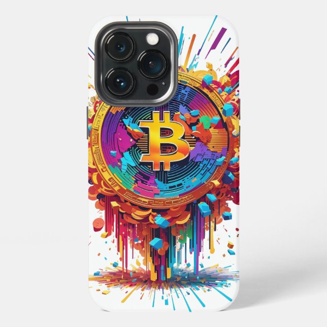 Funda Para iPhone Ilustracion de bitcoin (Reverso )