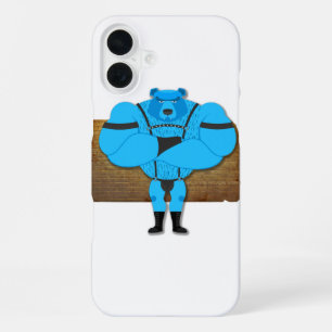 Funda Para iPhone 16 Plus Ilustración de estilo de dibujos animados de oso a