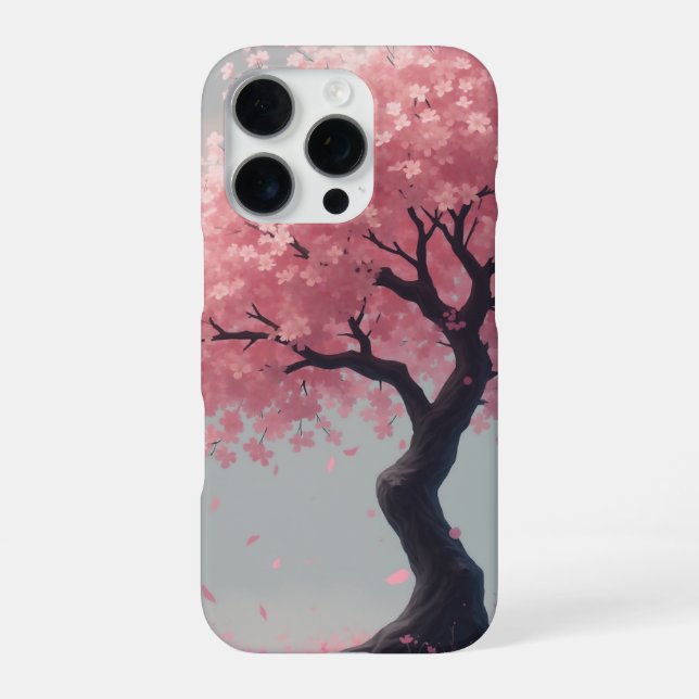 Funda Para iPhone ilustración de flor de cerezo (Reverso)