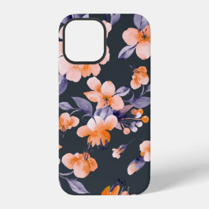 Funda Para iPhone 12 Ilustración de fondo continuo de flores pintadas